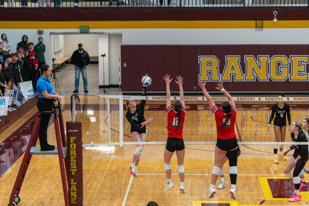 New Life Girls Varsity Vollebyall Team plays in the section 4AA Championship Tournament